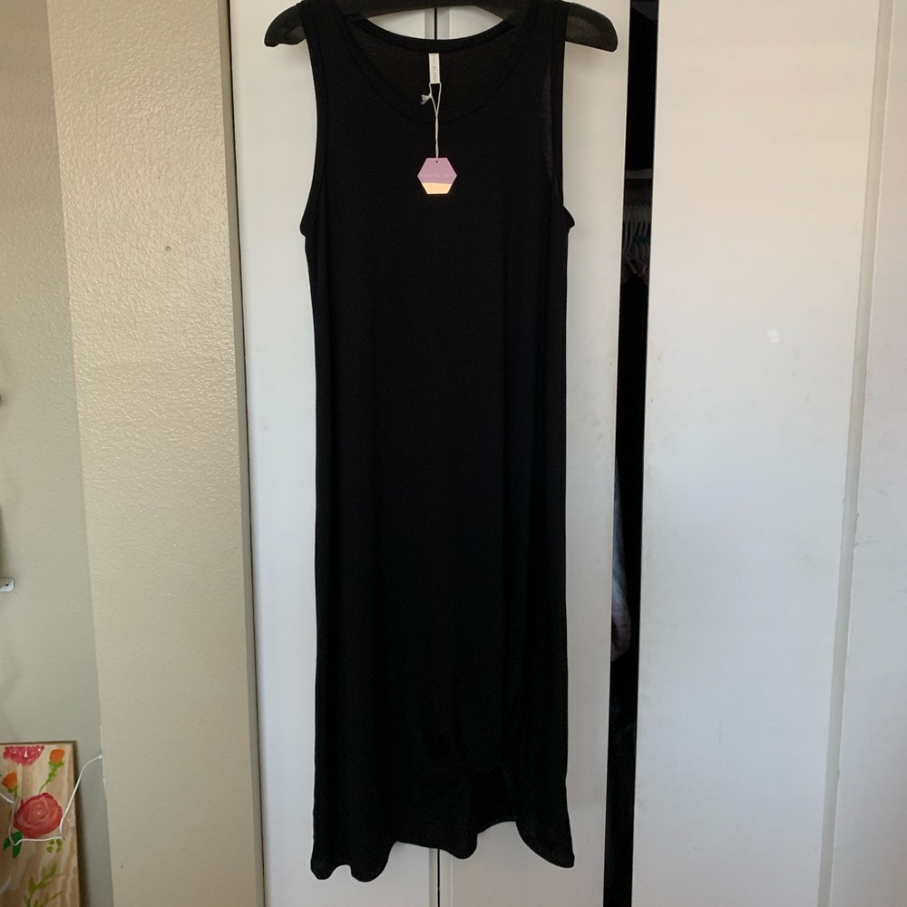 NWT Black Dress with Knotted Detail at the Bottom